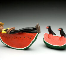 Man and Crows with Watermelon