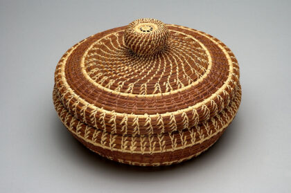 Pine Needle Basket with Lid