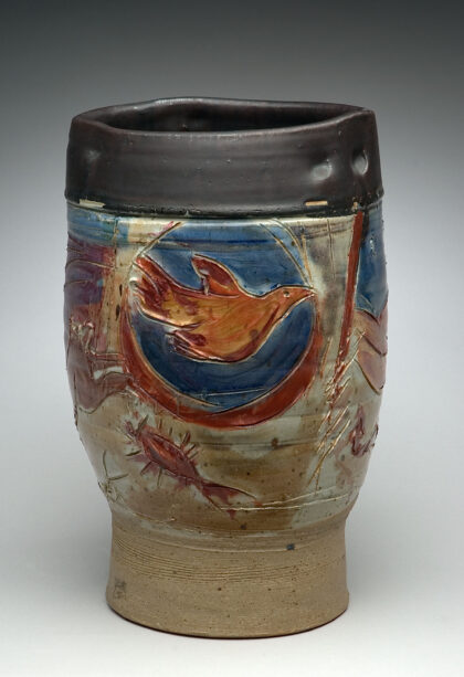 Pot (with Stylized Bird)