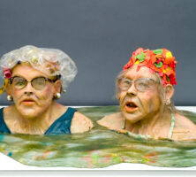 Two Swimming Heads: As Seen at the Beach-—Tybee Island