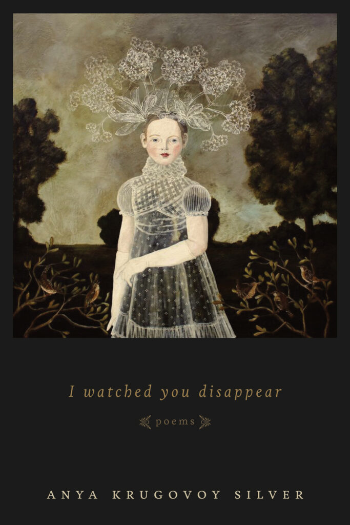 Color image of the book jacket for Anya Silver's poetry collection, I Watched You Disappear