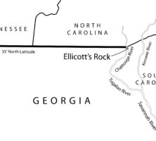 Placement of Ellicott’s Rock, 1811