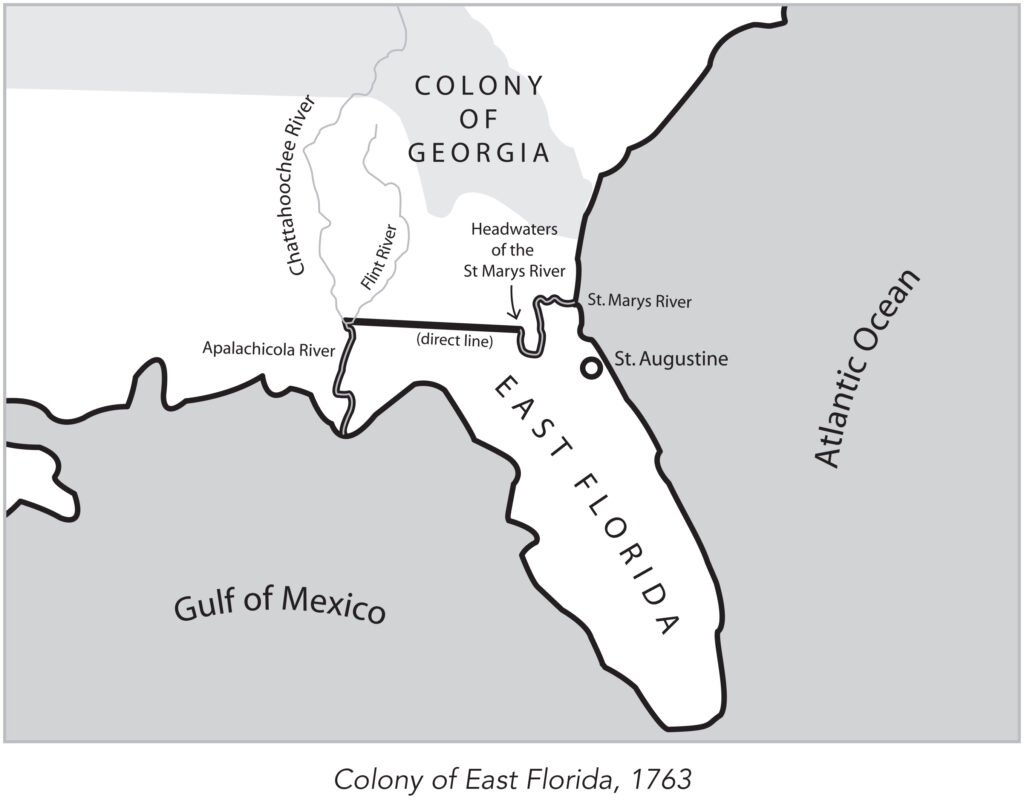 Colony of East Florida, 1763
