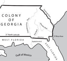 Georgia Colony Boundaries, 1764
