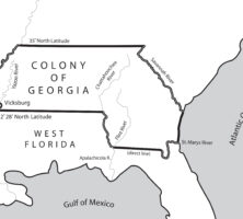 Georgia Colony Boundaries, 1767