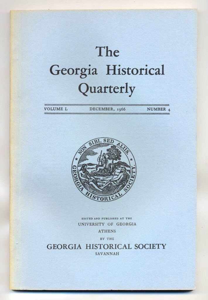 Georgia Historical Quarterly, 1966