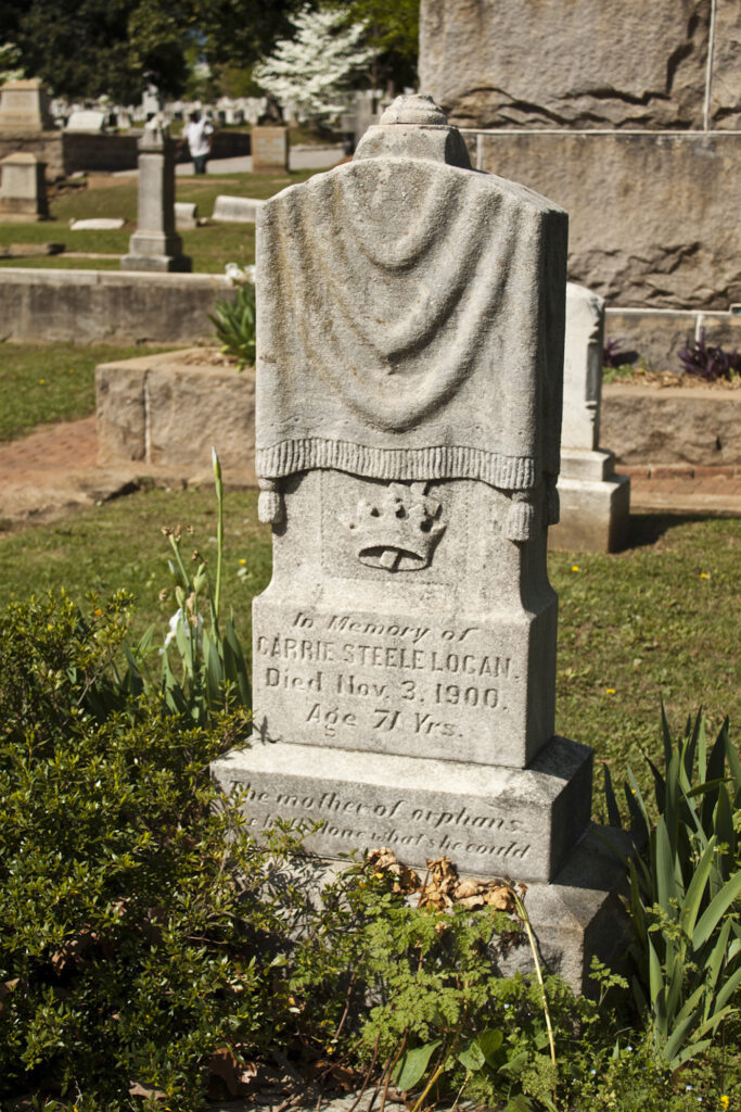 Grave Site of Carrie Steele Logan