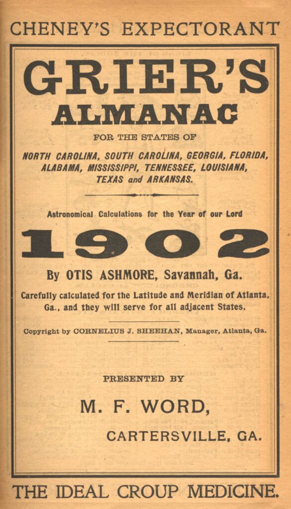Grier’s Almanac (1902)