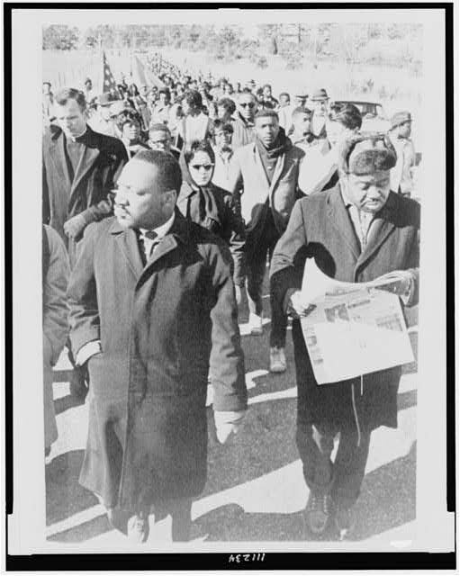 Martin Luther King Jr. and Ralph David Abernathy Lead Civil Rights March