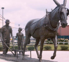 Mule and Tenant Farmer Sculpture