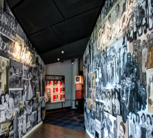 Color photograph of the American civil rights movement exhibit at Atlanta's National Center for Civil and Human Rights.