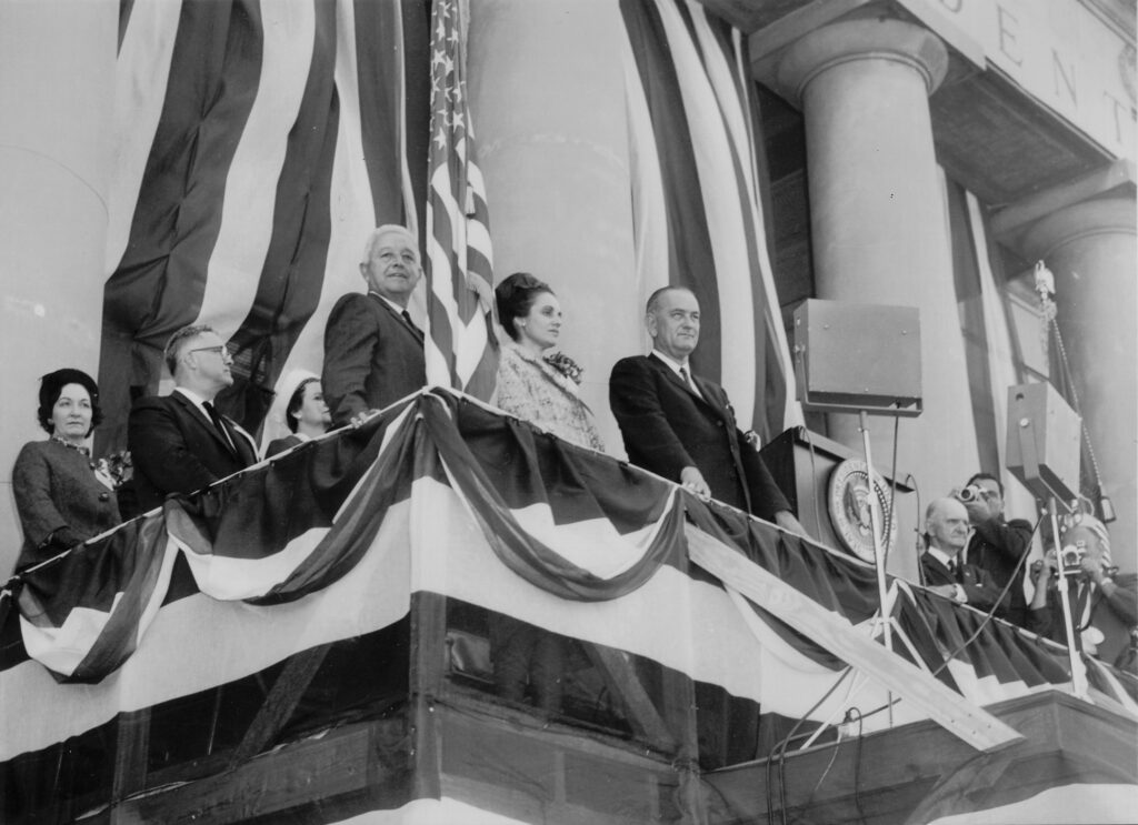 Peyton Anderson with Lyndon Johnson