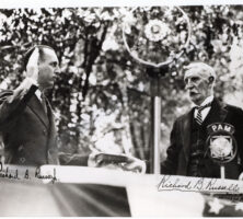 Richard B. Russell Jr. being sworn in by Russell Sr.