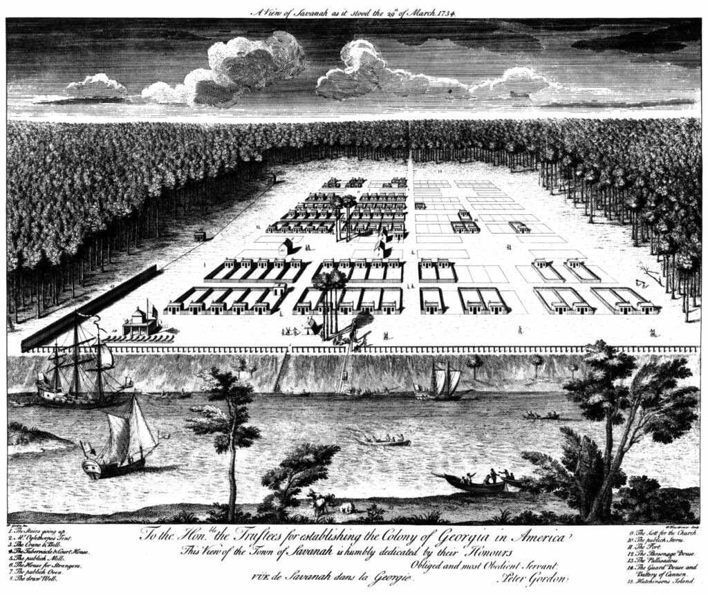 Savannah City Plan, 1734
