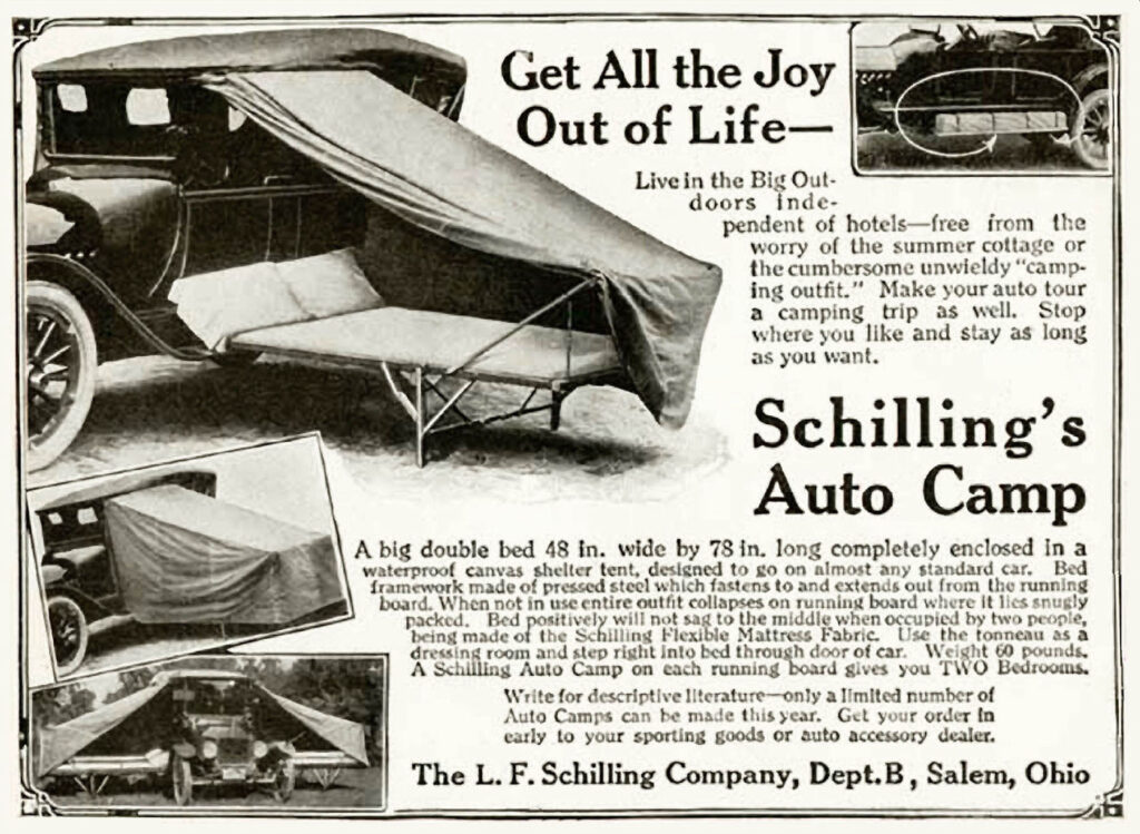 Schillings Auto Camp Advertisement, 1917