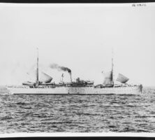 Black and white photo of USS Savannah