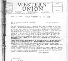 War Department Telegram
