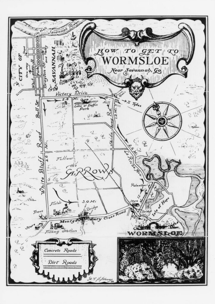 Tourist Map of Wormsloe, 1930