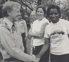 Cornelia Bailey with Jimmy Carter