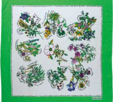 Frankie Welch Fifty State Flowers scarf, 1970, cotton