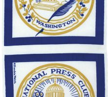Frankie Welch National Press Club scarf, 1973, unidentified fabric