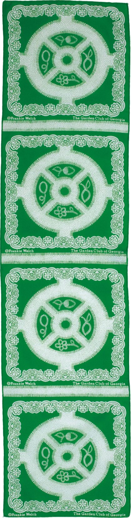 Frankie Welch Garden Club of Georgia scarf, 1978, polyester