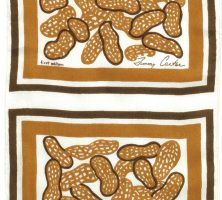 Frankie Welch Peanut scarf for Governor and Mrs. Jimmy Carter, 1973, silk