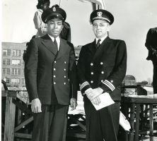 Graham Jackson Sr. in uniform with an unknown officer