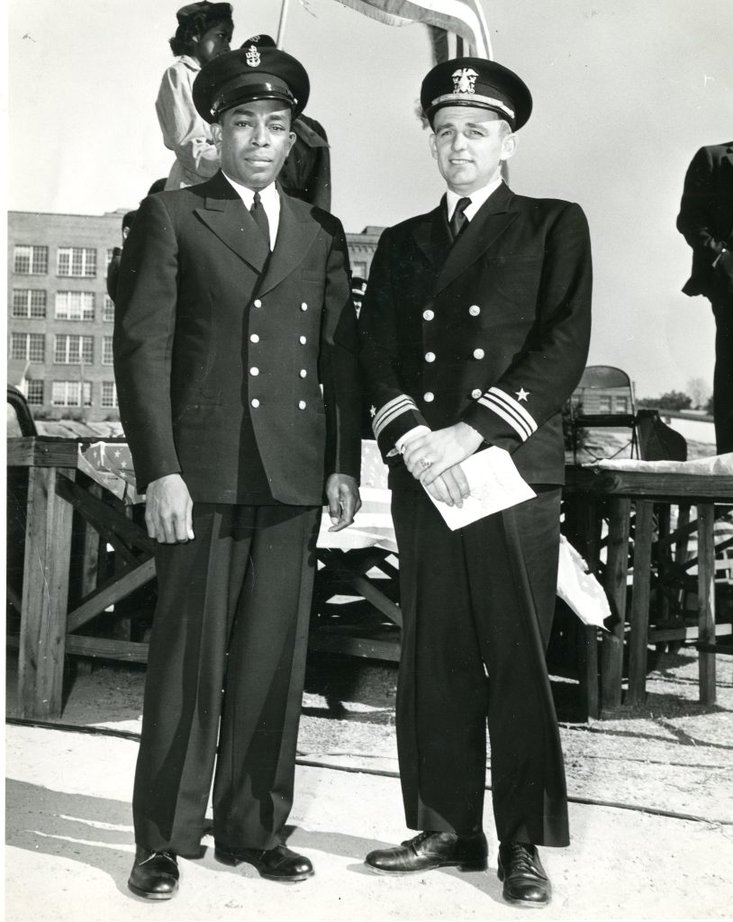 Graham Jackson Sr. in uniform with an unknown officer